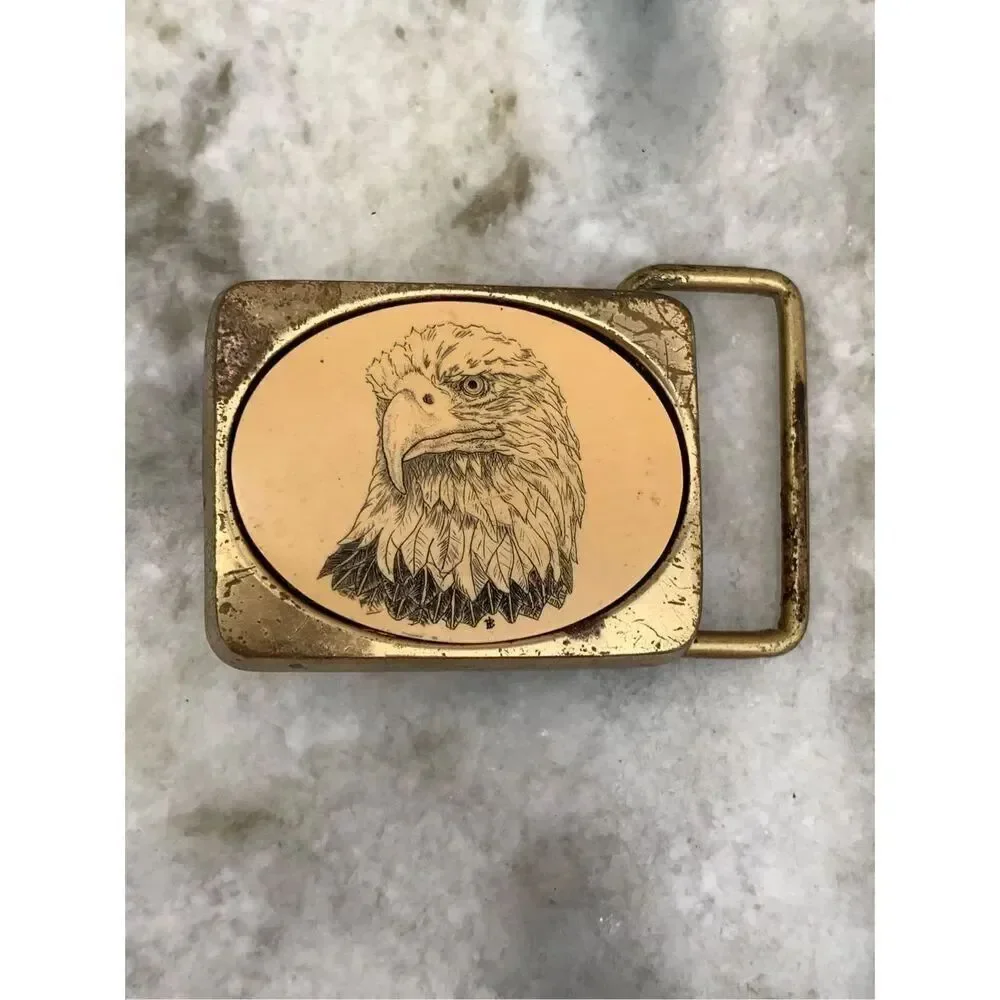 Rare find Bald Eagle Belt Buckle by Barlow #vintage